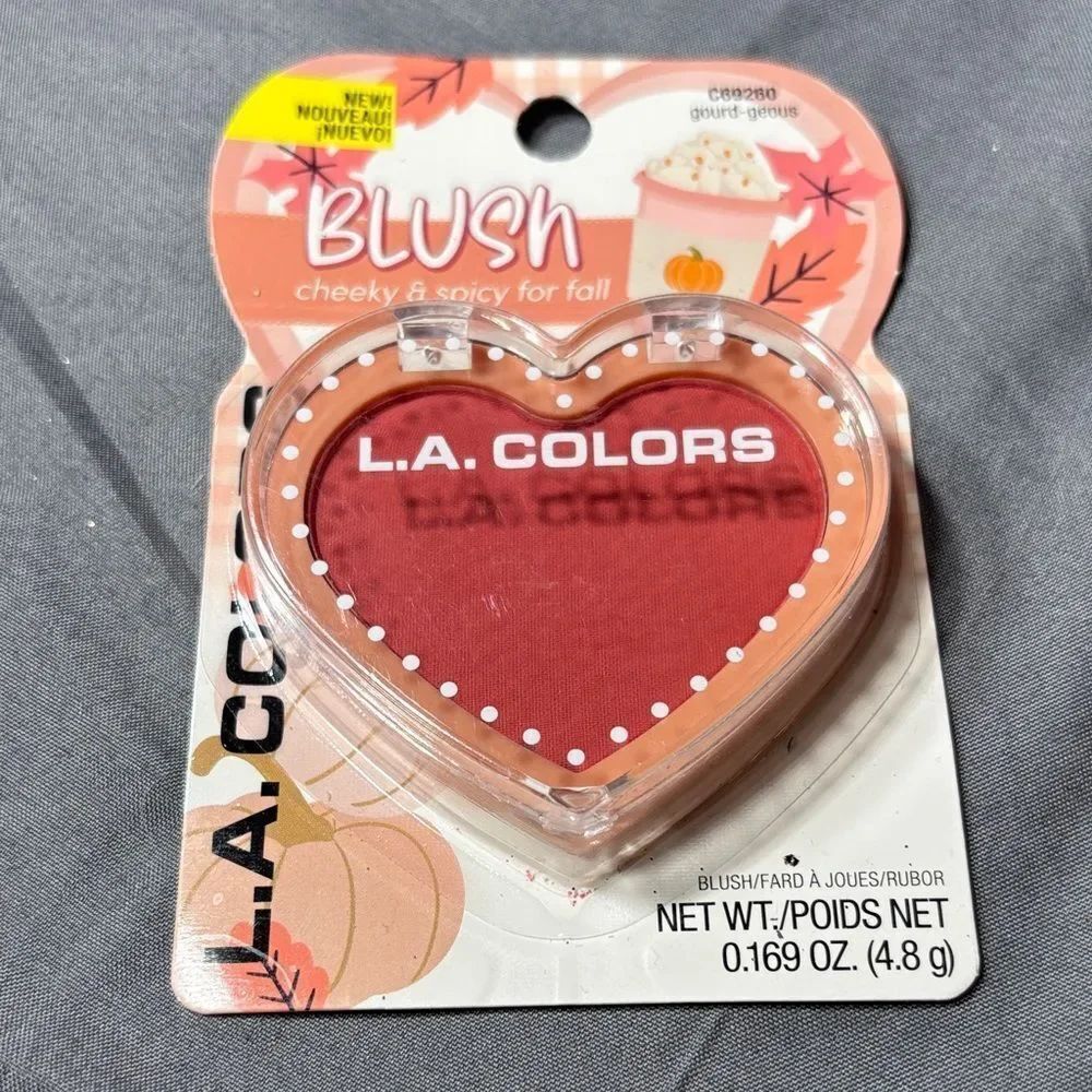 New L.A. Colors Heart Blush - Deep Coral Red Gourd-geous